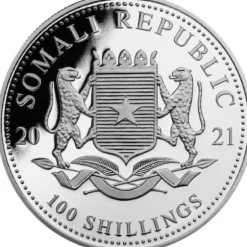 Somalia Elefant 1 Unze Silber 2021*