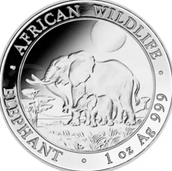 Somalia Elefant 1 Unze Silber 2011*