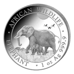 Somalia Elefant 1 Unze Silber 2022*