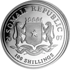 Somalia Elefant 1 Unze Silber 2007*