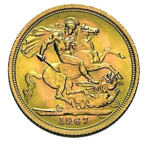 Sovereign 1 Pfund Goldmünze 7,32 Gr. Feingold