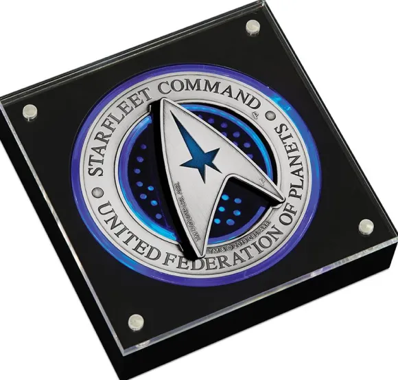 Starfleet Command Emblem 3 Oz Silber Antik Delta Coin Set 2019*
