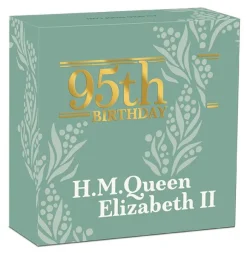 95th Birthday - Queen Elizabeth - 2 Unzen Gold Proof + Box + COA