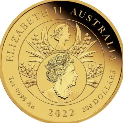 The Queen - Platinum Jubilee - 2 Oz Gold Proof 2022 +Box +COA