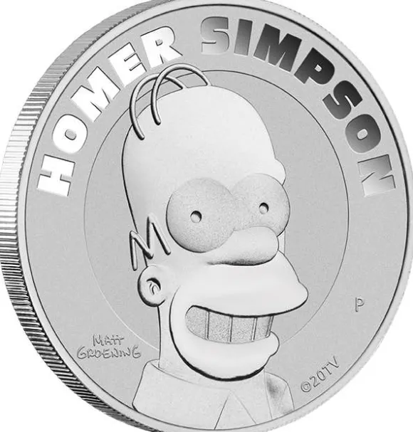 The Simpsons - Homer - 1 Oz Silber 2022 *