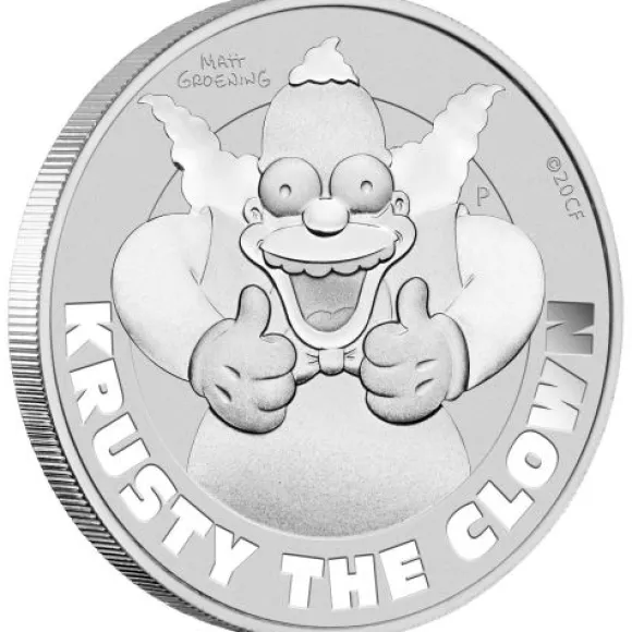 The Simpsons Krusty - 1 Oz Silber mit Blister 2020*