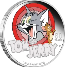 Tom & Jerry 1 Oz Silber 80 Jahre Proof +Box +COA*