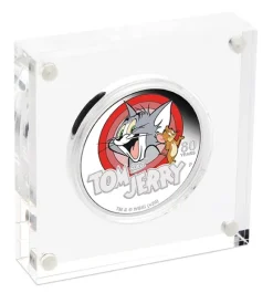 Tom & Jerry 1 Oz Silber 80 Jahre Proof +Box +COA*