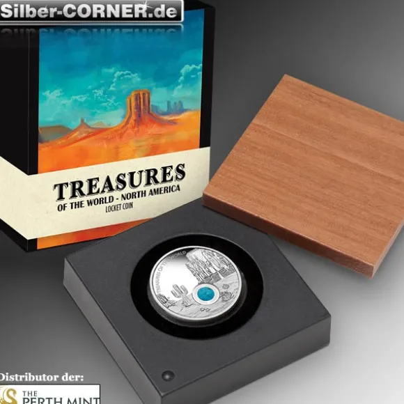 Treasures of the World - Turquoise - 1 Oz Silber Proof