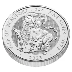 Tudor Beasts - Yale of Beaufort - 2 Unzen Silber 2023*