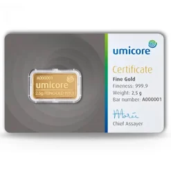 Umicore 2,5 Gramm Goldbarren