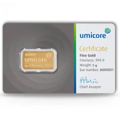 Umicore 5 Gramm Goldbarren
