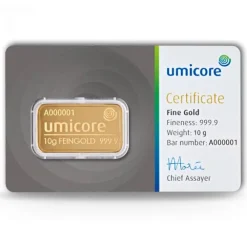 Umicore 10 Gramm Goldbarren