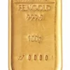 Umicore 100 Gramm Goldbarren gegossen