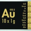 Valcambi 10 x 1 Gramm Gold Combibar