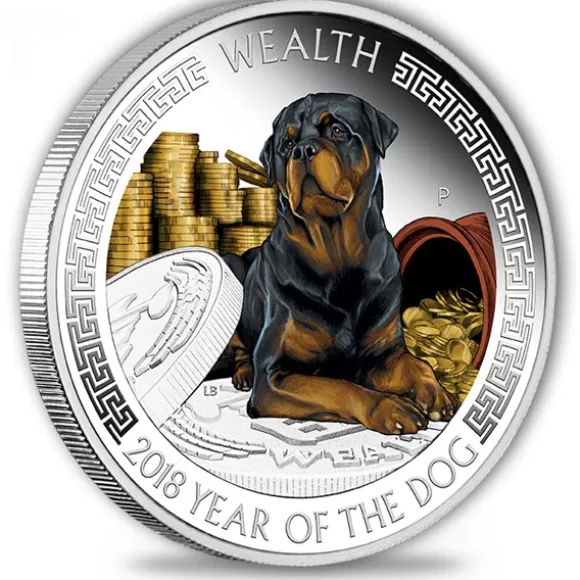 Wealth & Wisdom 2 x 1 Oz Silber Hund 2018 *