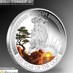 Wealth & Wisdom Year of the Goat 2 Coin Set Proof Silber*