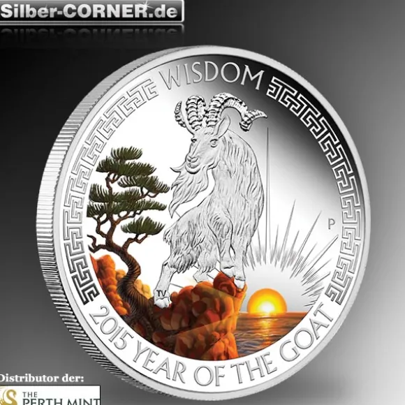 Wealth & Wisdom Year of the Goat 2 Coin Set Proof Silber*