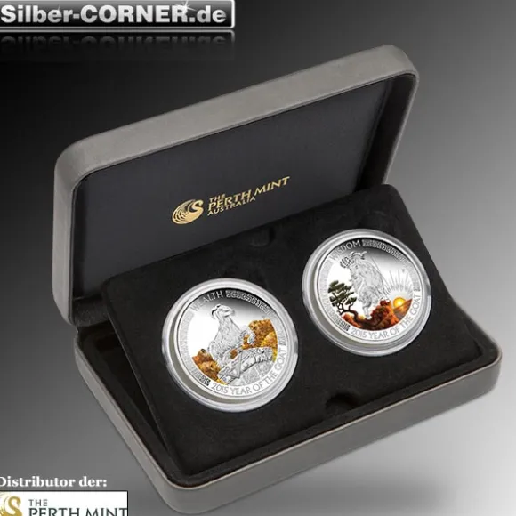 Wealth & Wisdom Year of the Goat 2 Coin Set Proof Silber*