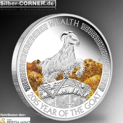 Wealth & Wisdom Year of the Goat 2 Coin Set Proof Silber*