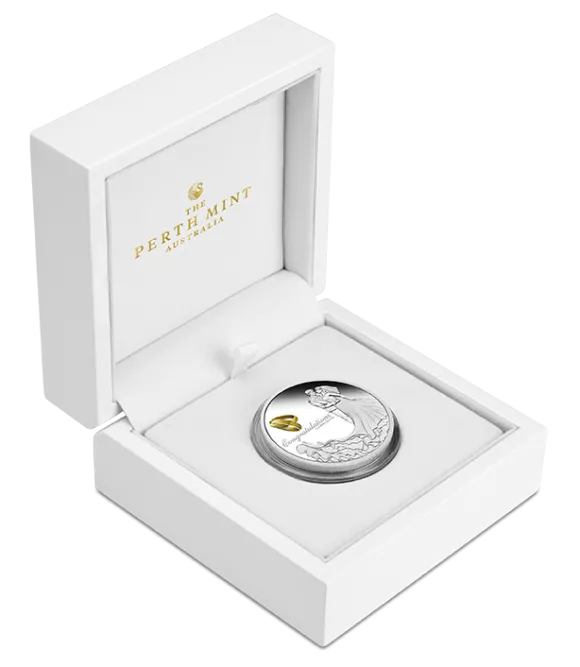Wedding / Hochzeit 1 Oz Silber 2020 + Box + COA *