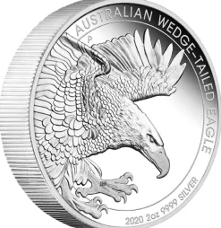 Wedge Tailed Eagle 2 Oz Silber Proof 2020 + Box +COA*