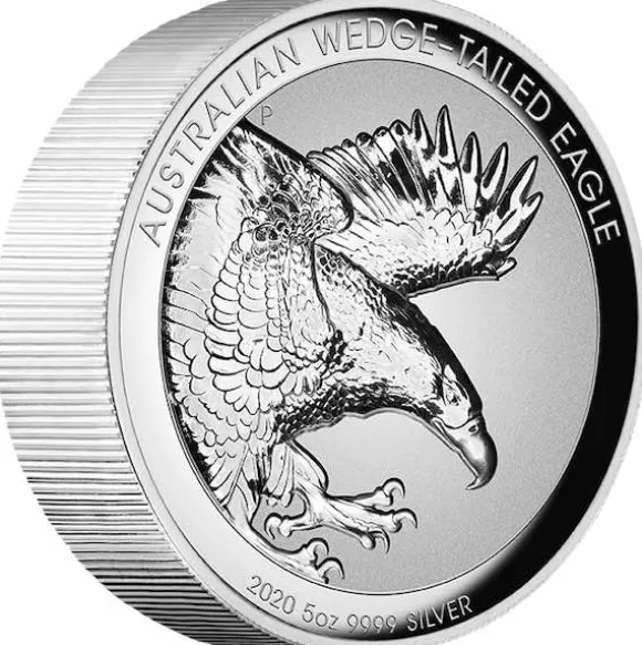 Wedge Tailed Eagle 5 Unzen Silber High Relief Proof 2020 +Box +COA *
