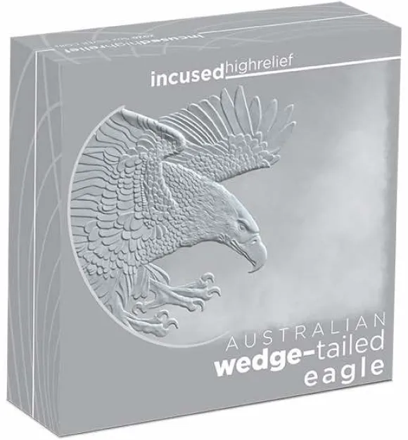 Wedge Tailed Eagle 5 Unzen Silber High Relief Proof 2020 +Box +COA *