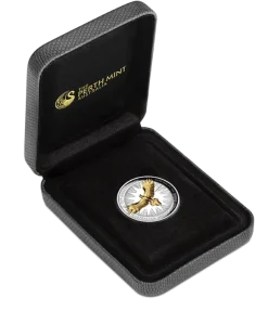 Wedge Tailed Eagle 1 Unze Silber High Relief gilded 2024 +Box +COA*