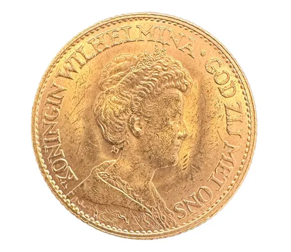 Wilhelmina 10 Gulden Niederlande Goldmünze