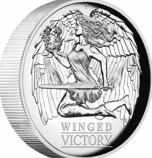 Winged Victory 1 Oz Silber High Relief 2021 +Box +COA*