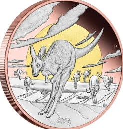 Wonders of Australia 5 Oz Silber Double Gilded 2026 + Box + Zertifikat