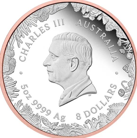 Wonders of Australia 5 Oz Silber Double Gilded 2026 + Box + Zertifikat