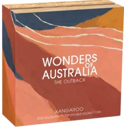 Wonders of Australia 5 Oz Silber Double Gilded 2026 + Box + Zertifikat