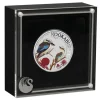 World Money Fair Special - Kookaburra 1 Oz Silber farbig 2023 +Box +COA*