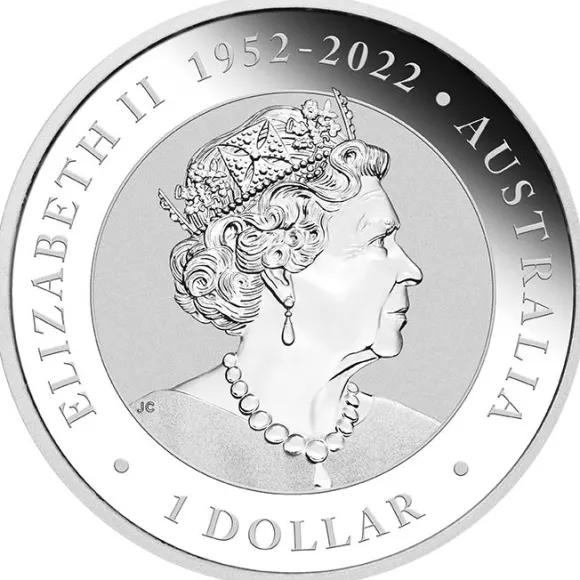 World Money Fair Special - Kookaburra 1 Oz Silber farbig 2023 +Box +COA*